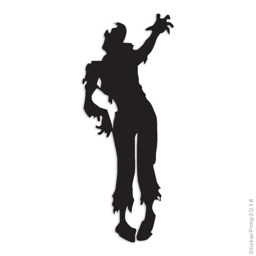 Zombie Shambling, Vinyl Decal Sticker, Multiple Colors & Sizes #775