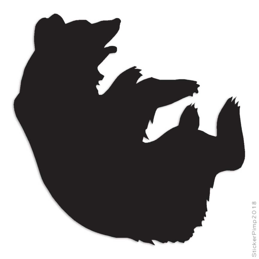 Black Bear Playing, Vinyl Decal Sticker, Multiple Colors & Sizes #794