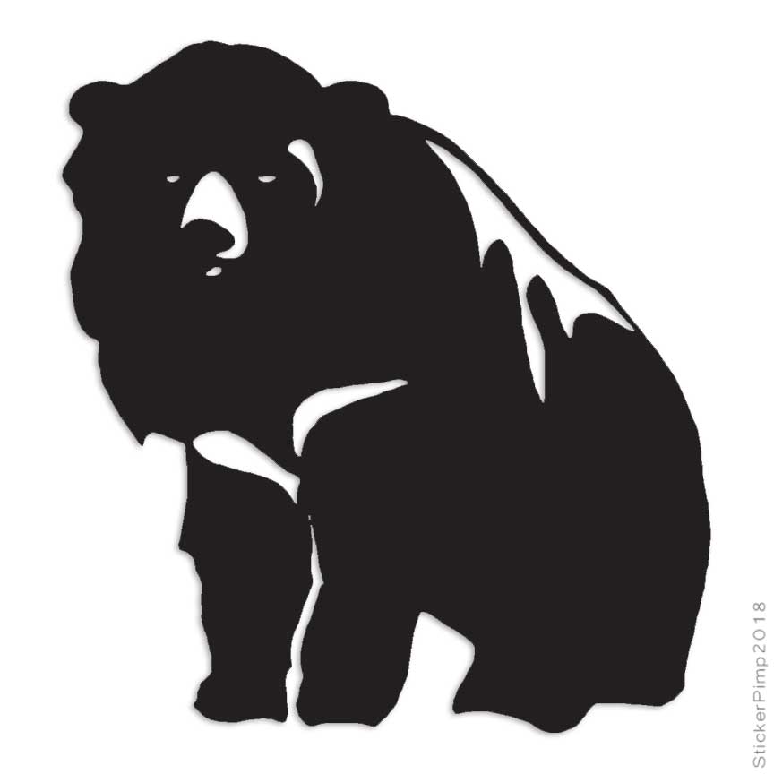 Bear Grizzly Kodiak, Vinyl Decal Sticker, Multiple Colors & Sizes #796