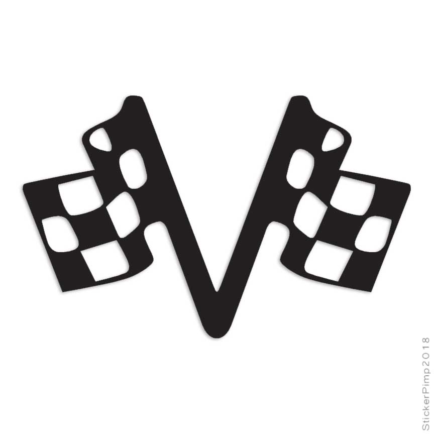 Checkered Flag Racing, Vinyl Decal Sticker, Multiple Colors & Sizes #818