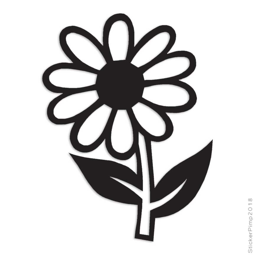 Daisy Dandelion Flower, Vinyl Decal Sticker, Multiple Colors & Sizes #840