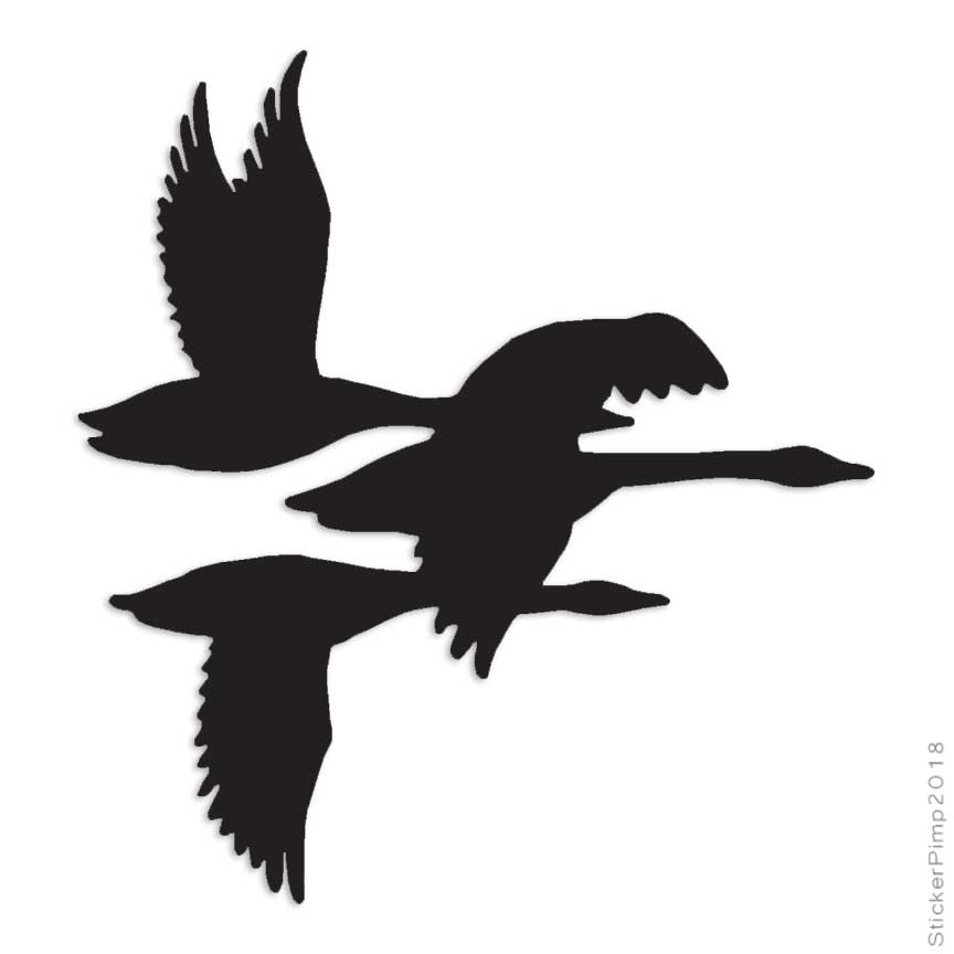 Duck Geese Flock, Vinyl Decal Sticker, Multiple Colors & Sizes #853
