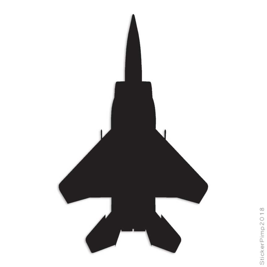 F15 Jet Airplane, Vinyl Decal Sticker, Multiple Colors & Sizes #855