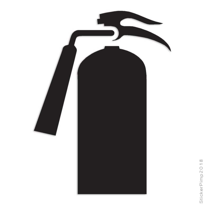 Fire Extinguisher Safety, Vinyl Decal Sticker, Multiple Colors & Sizes #856