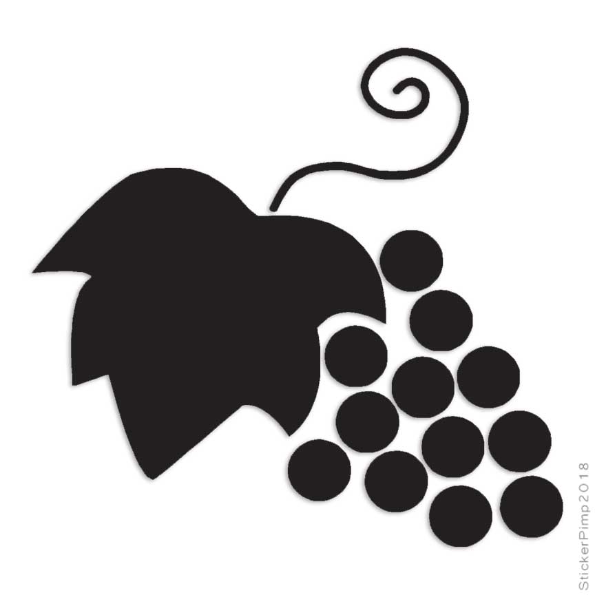 Grapes, Vinyl Decal Sticker, Multiple Colors & Sizes #878