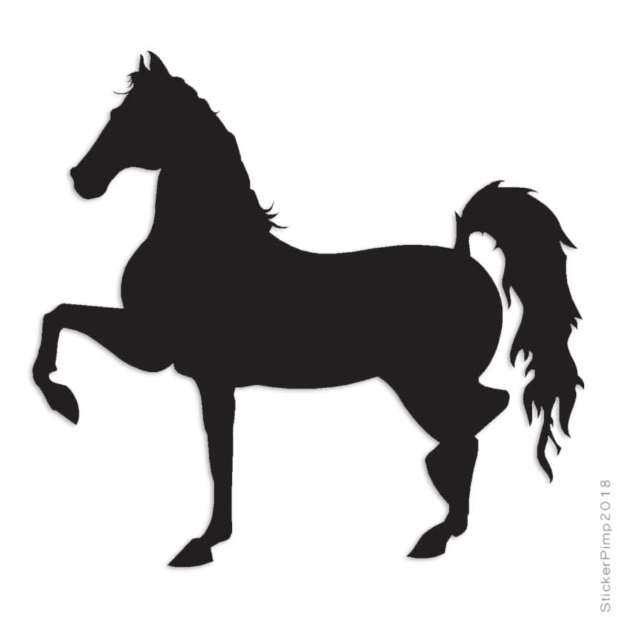 Horse Trotting, Vinyl Decal Sticker, Multiple Colors & Sizes #898