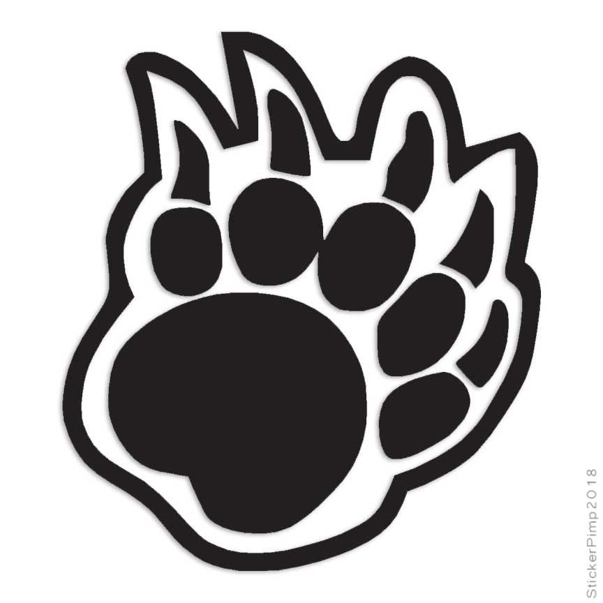 Bear Claw Tribal, Vinyl Decal Sticker, Multiple Colors & Sizes #92