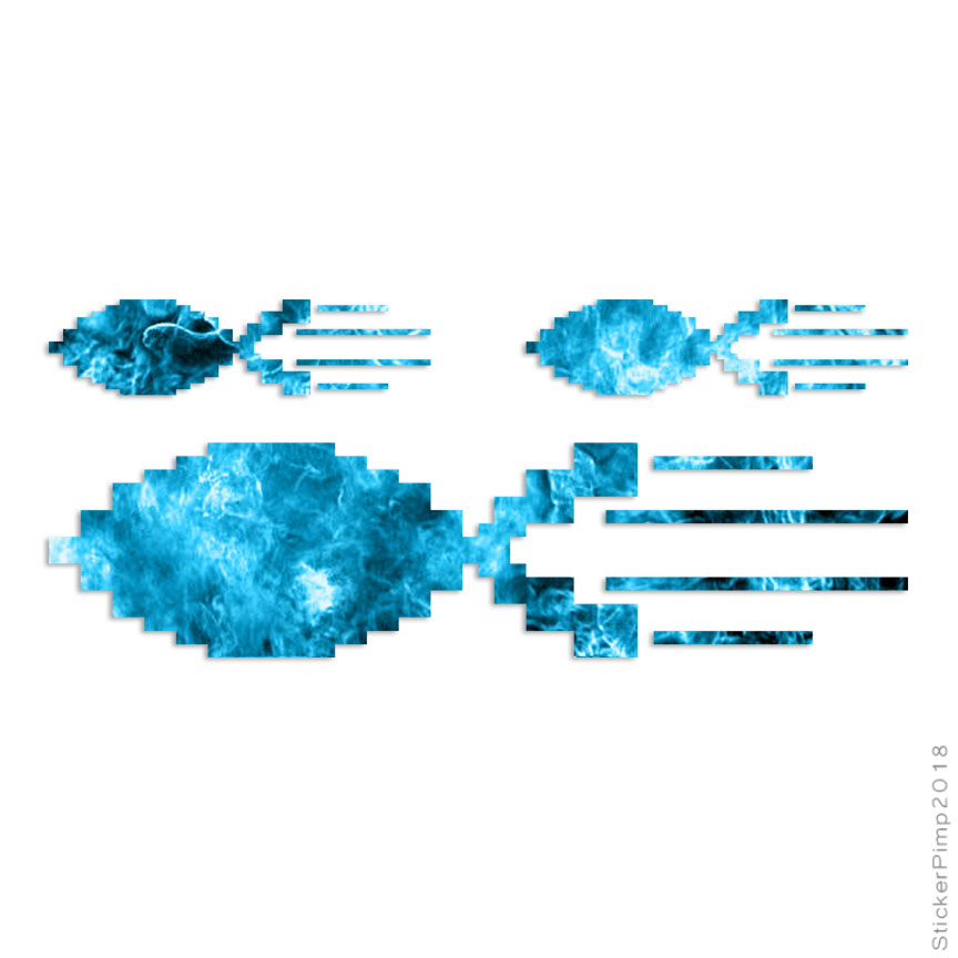 Bombs Pixel, Vinyl Decal Sticker, 40 Patterns & 3 Sizes, #1071