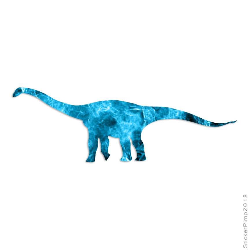 Brontosaurus Dinosaur, Vinyl Decal Sticker, 40 Patterns & 3 Sizes, #122