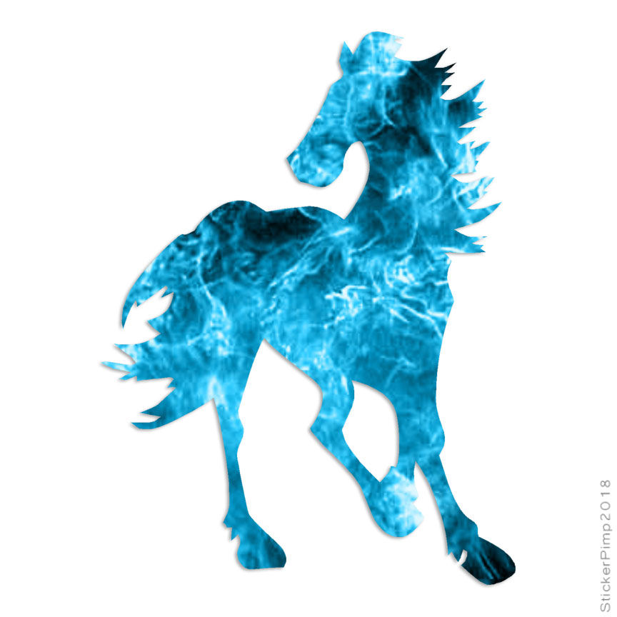 Horse Stallion Gallop, Vinyl Decal Sticker, 40 Patterns & 3 Sizes, #1349