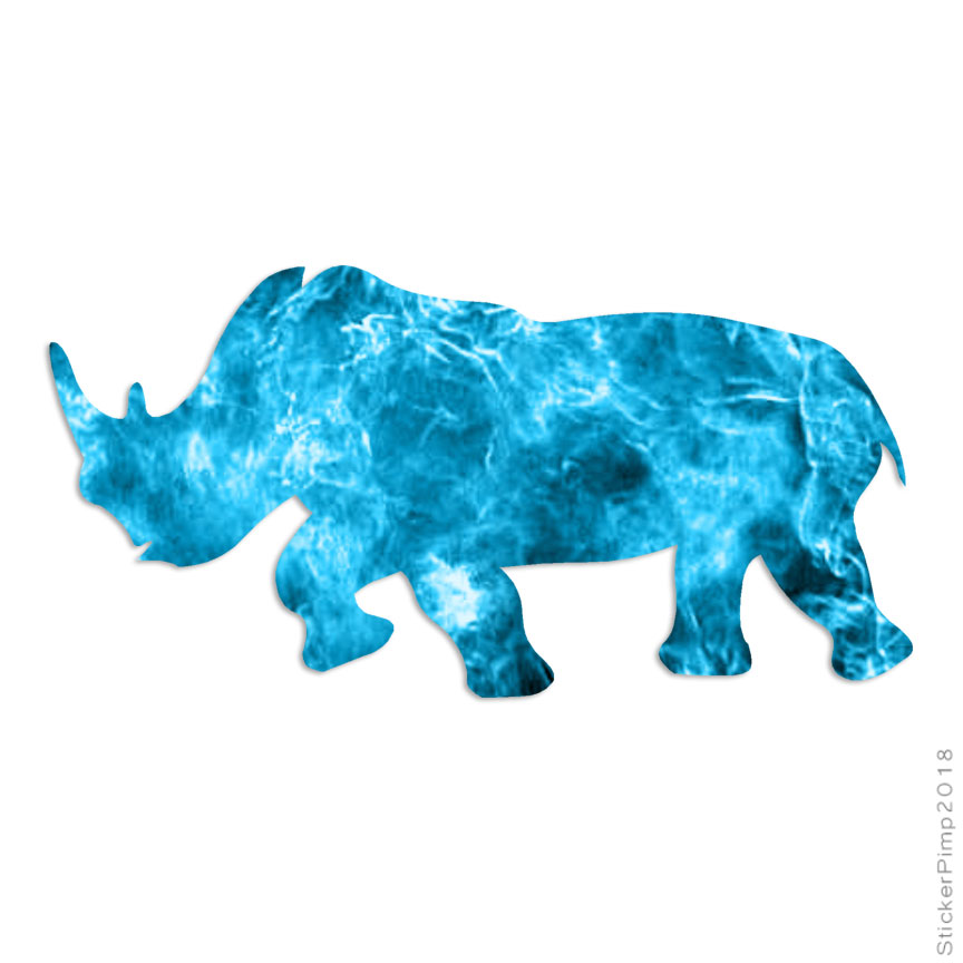 Rhino Rhinoceros, Vinyl Decal Sticker, 40 Patterns & 3 Sizes, #1372