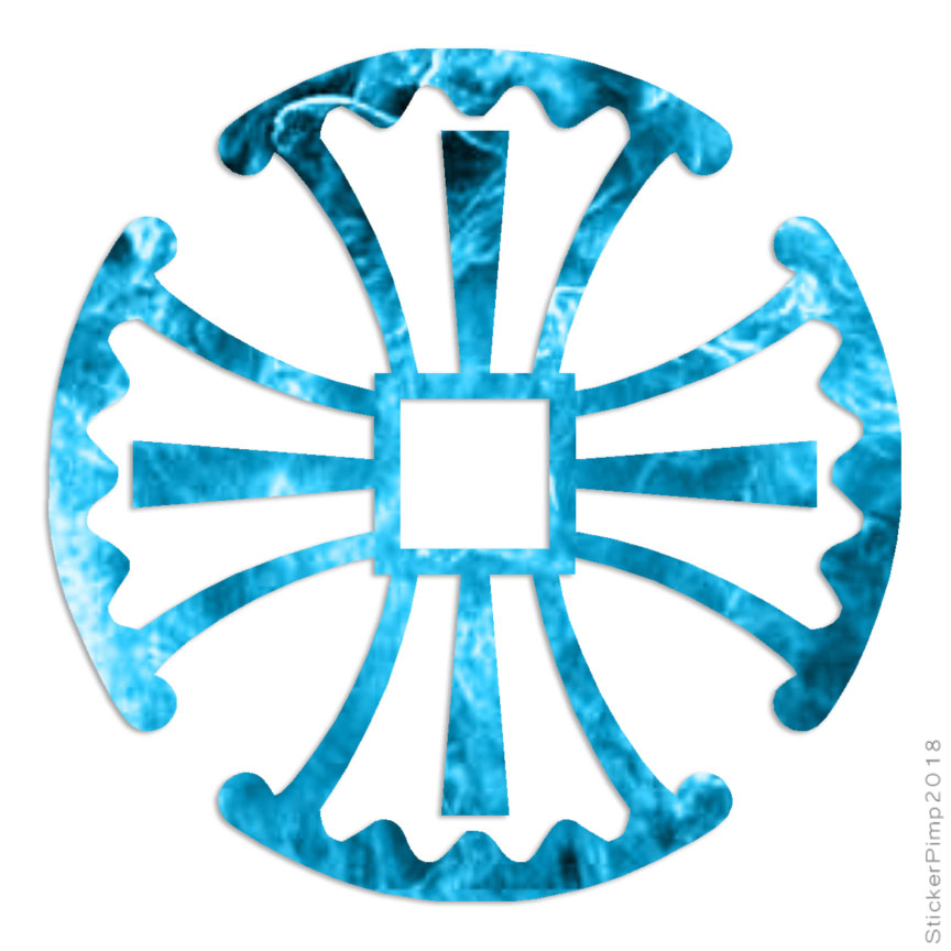 Canterbury Cross, Vinyl Decal Sticker, 40 Patterns & 3 Sizes, #141