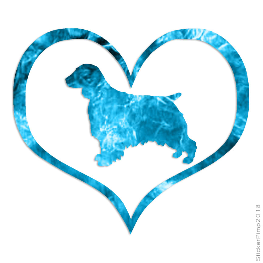 Heart Welsh Springer Spaniel, Vinyl Decal Sticker, 40 Patterns & 3 Sizes, #1528