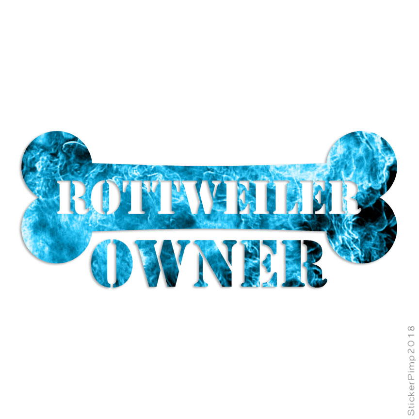 Rottweiler Owner Bone, Vinyl Decal Sticker, 40 Patterns & 3 Sizes, #1633