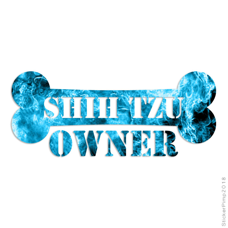 Shih Tzu Owner Bone, Vinyl Decal Sticker, 40 Patterns & 3 Sizes, #1666
