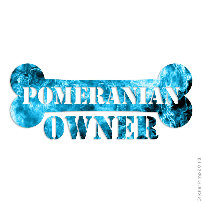 Pomeranian Owner Bone, Vinyl Decal Sticker, 40 Patterns & 3 Sizes, #1669
