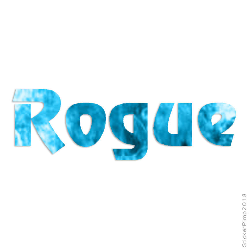 Rogue Gamer RPG MMO, Vinyl Decal Sticker, 40 Patterns & 3 Sizes, #1891