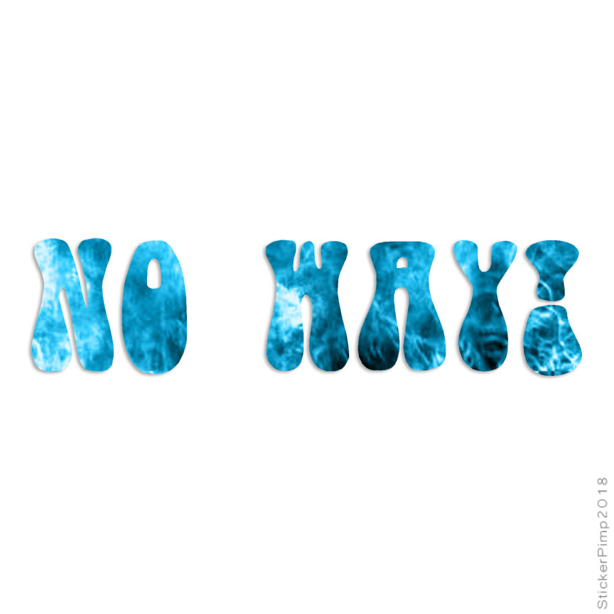 No Way !, Vinyl Decal Sticker, 40 Patterns & 3 Sizes, #2731