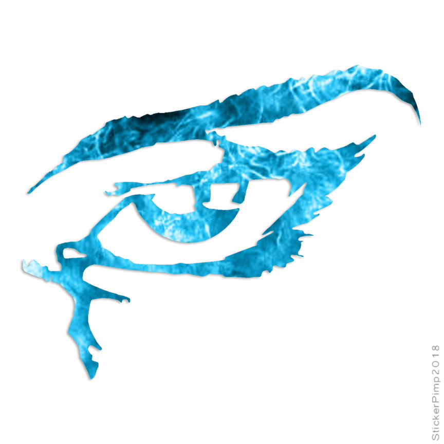 Eyes Glare Tribal, Vinyl Decal Sticker, 40 Patterns & 3 Sizes, #277