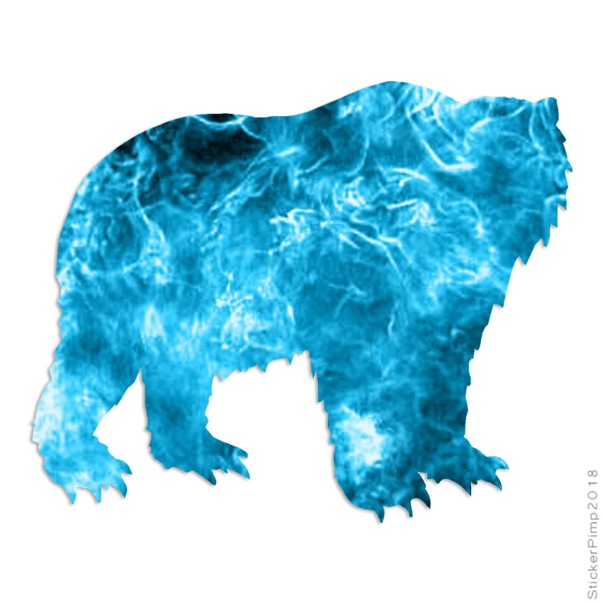 Bear Grizzly Kodiak, Vinyl Decal Sticker, 40 Patterns & 3 Sizes, #2794