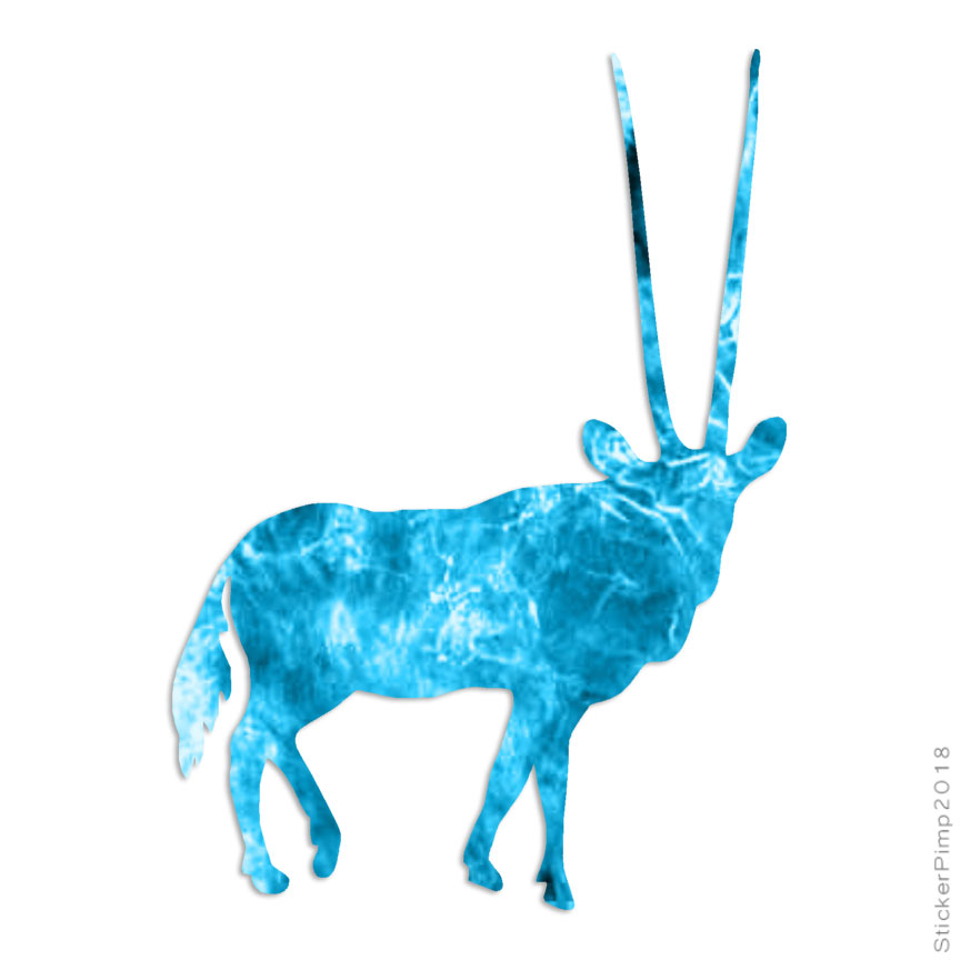 Gazelle Impala, Vinyl Decal Sticker, 40 Patterns & 3 Sizes, #2827