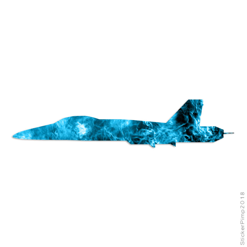 Fighter Jet, Vinyl Decal Sticker, 40 Patterns & 3 Sizes, #2832