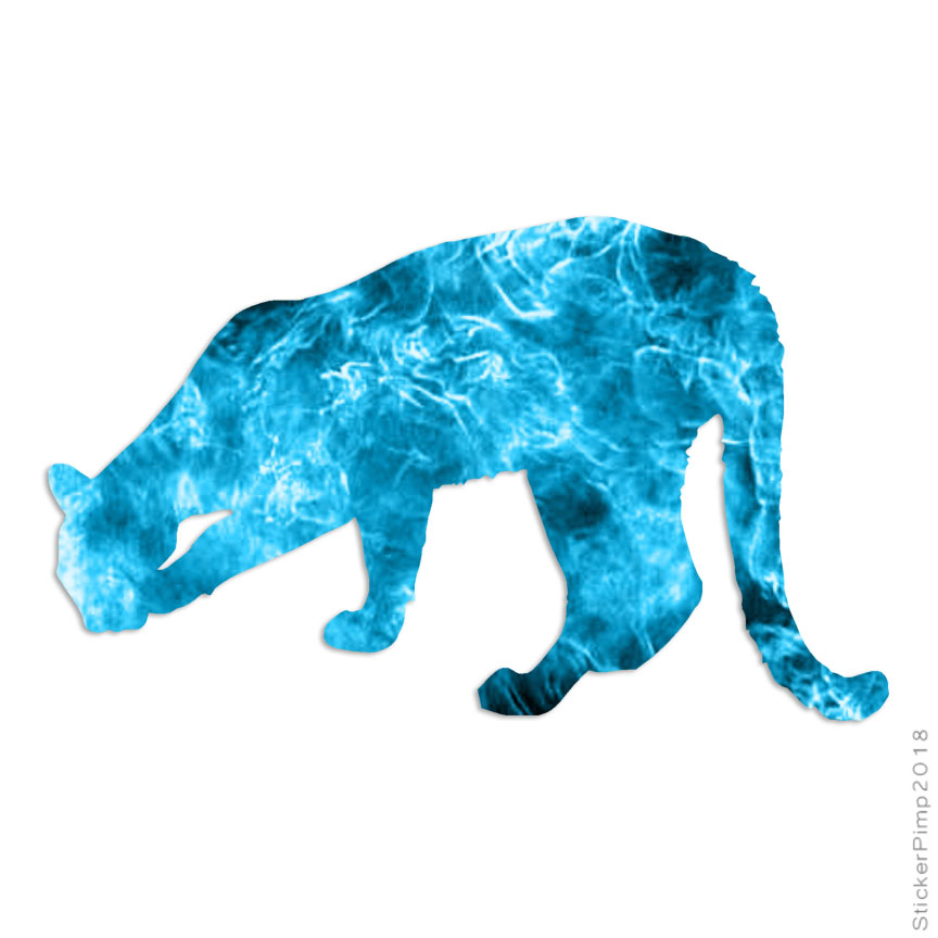 Cougar Panther, Vinyl Decal Sticker, 40 Patterns & 3 Sizes, #2851