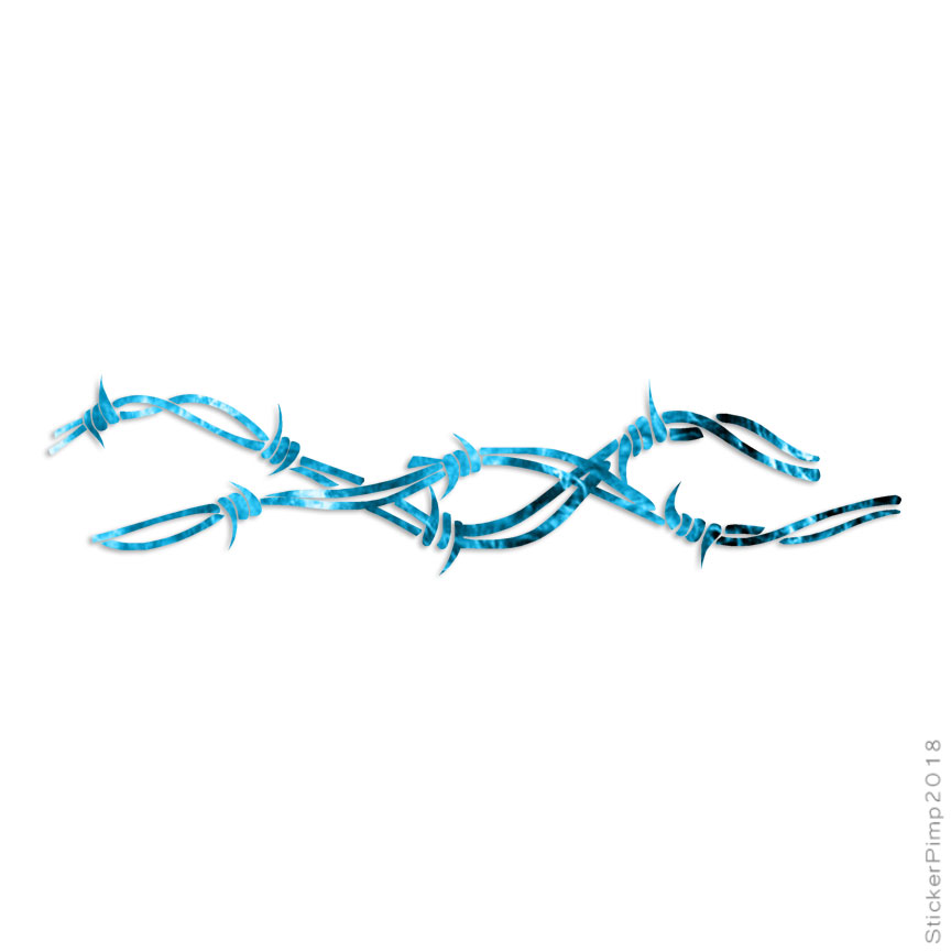 Barbed Wire Barb, Vinyl Decal Sticker, 40 Patterns & 3 Sizes, #2879