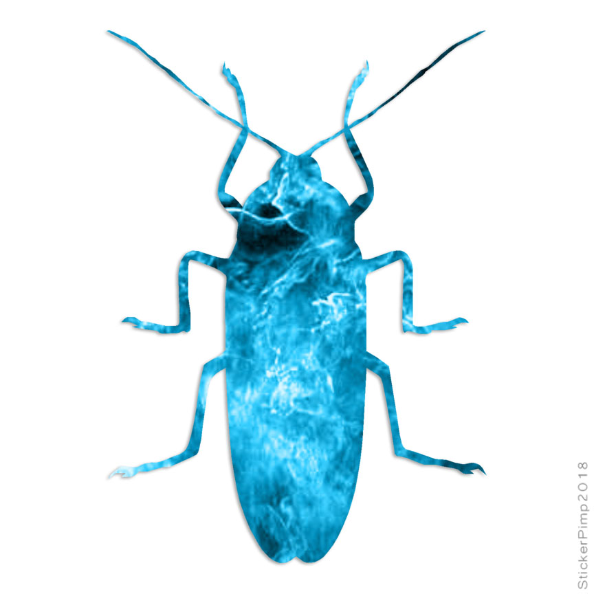 Roach Cockroach Bug, Vinyl Decal Sticker, 40 Patterns & 3 Sizes, #2887