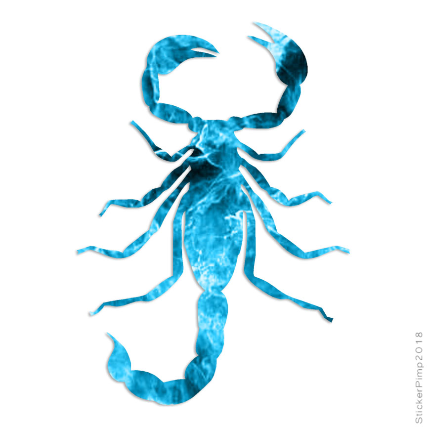 Scorpion Stinger, Vinyl Decal Sticker, 40 Patterns & 3 Sizes, #2893