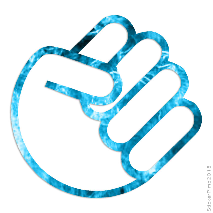 The Fister Hand Symbol, Vinyl Decal Sticker, 40 Patterns & 3 Sizes, #2927