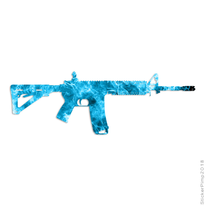 AR-15 Assault Rifle Gun, Vinyl Decal Sticker, 40 Patterns & 3 Sizes, #2978