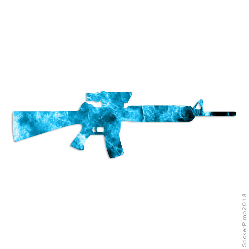 New AR-15 Assault Rifle Gun, Vinyl Decal Sticker, 40 Patterns & 3 Sizes ...