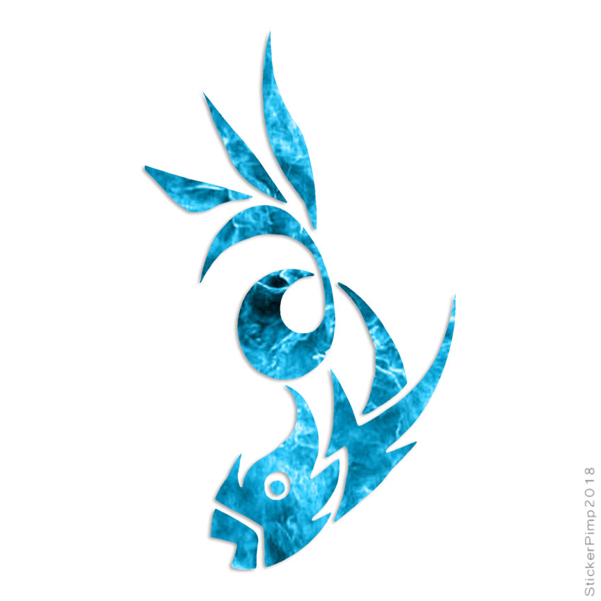 Piranha Fish Tribal, Vinyl Decal Sticker, 40 Patterns & 3 Sizes, #301