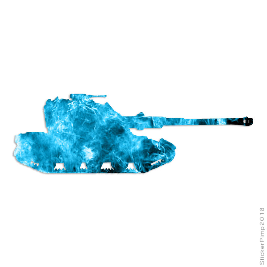 Tank Military Panther, Vinyl Decal Sticker, 40 Patterns & 3 Sizes, #3027