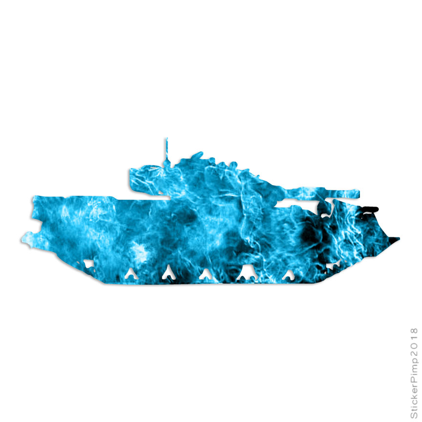 Tank Military M1A1 Sweeper, Vinyl Decal Sticker, 40 Patterns & 3 Sizes, #3037