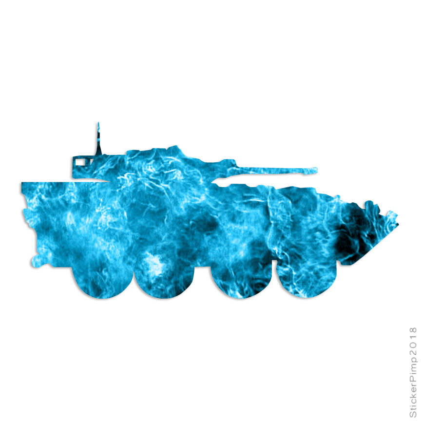 Military Tank LAV, Vinyl Decal Sticker, 40 Patterns & 3 Sizes, #3046