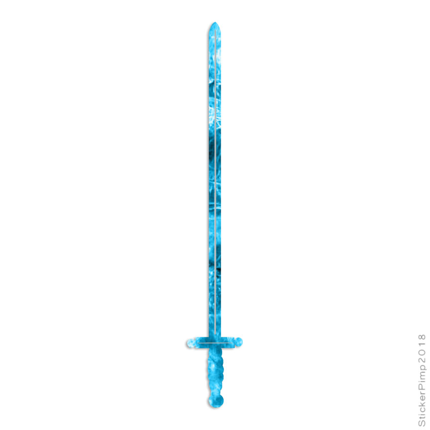 Long Sword Stiletto, Vinyl Decal Sticker, 40 Patterns & 3 Sizes, #3083