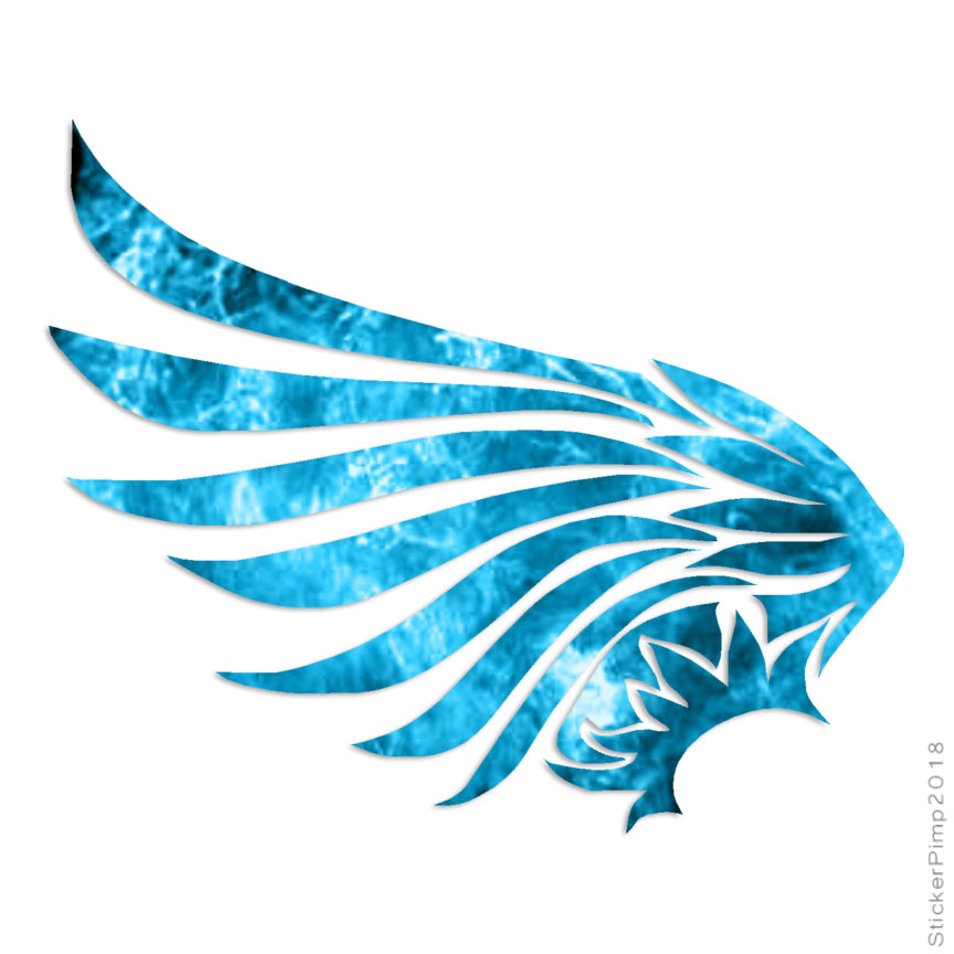 Tribal Angel Bird Wing, Vinyl Decal Sticker, 40 Patterns & 3 Sizes, #3087