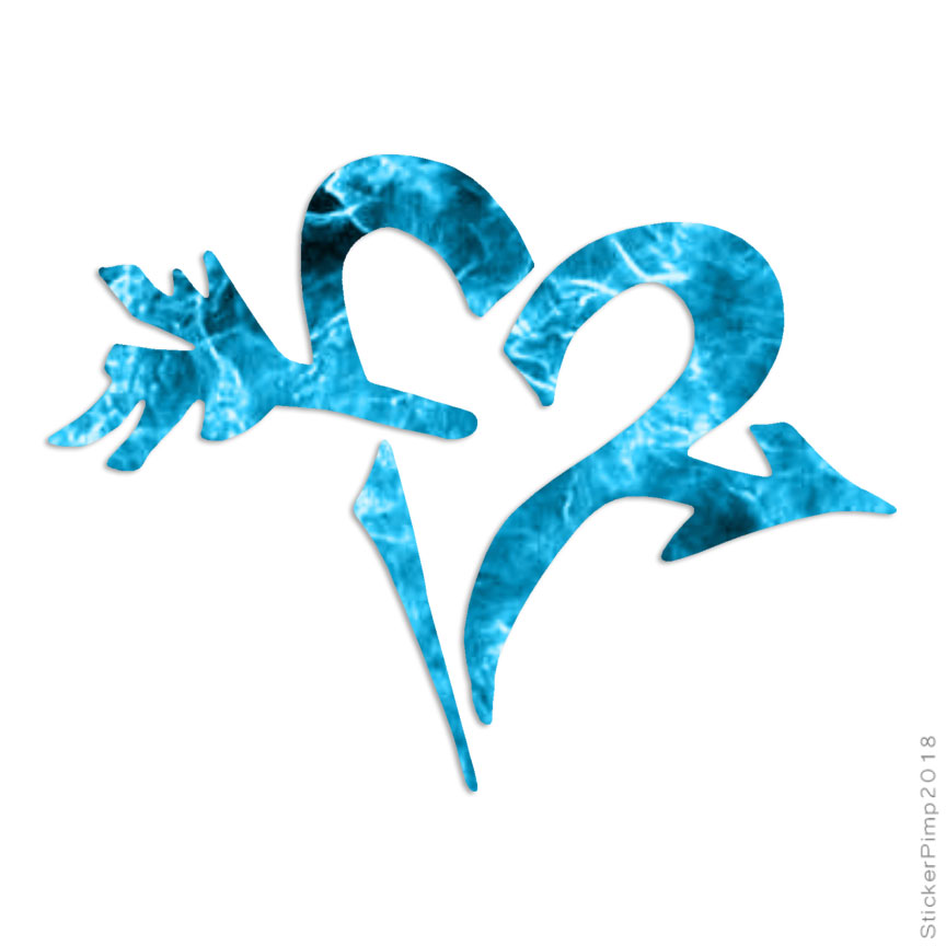 Heart Arrow Cupid, Vinyl Decal Sticker, 40 Patterns & 3 Sizes, #360
