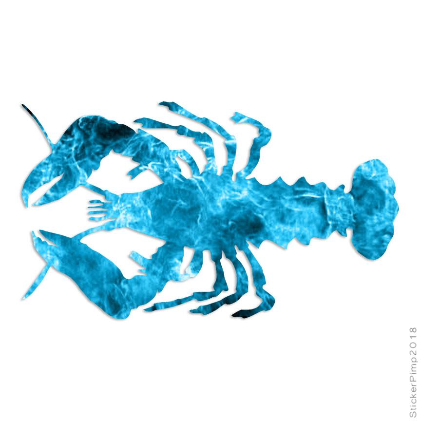 Lobster Fish Seafood, Vinyl Decal Sticker, 40 Patterns & 3 Sizes, #3703