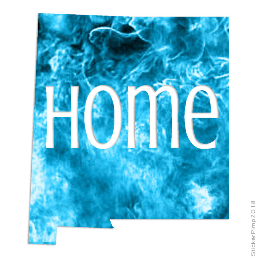 New Mexico Home State, Vinyl Decal Sticker, 40 Patterns & 3 Sizes, #3833