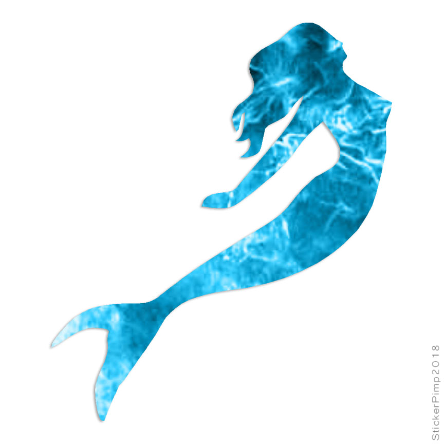 Mermaid, Vinyl Decal Sticker, 40 Patterns & 3 Sizes, #449