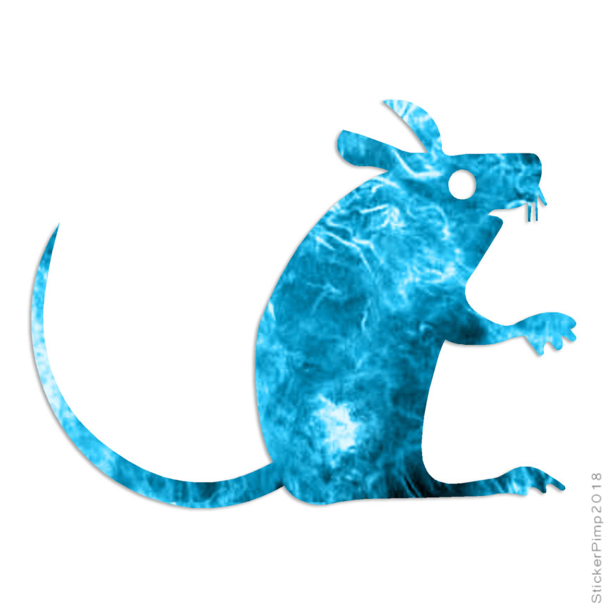 Mouse Rat Cute, Vinyl Decal Sticker, 40 Patterns & 3 Sizes, #469
