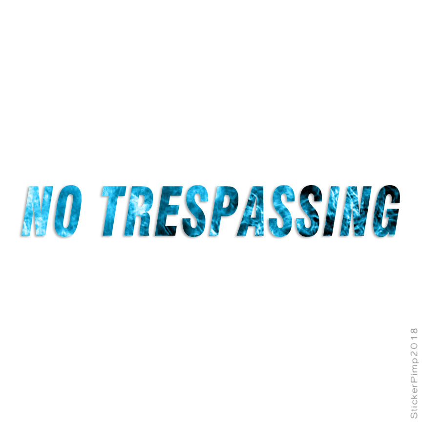 No Trespassing Business, Vinyl Decal Sticker, 40 Patterns & 3 Sizes, #476