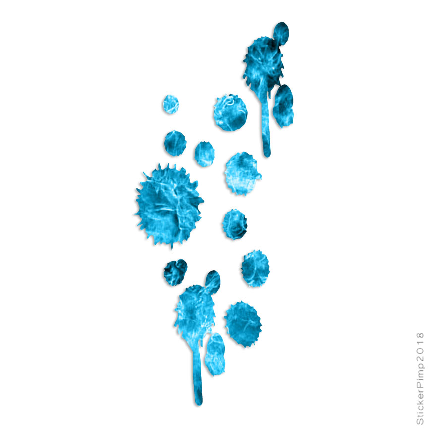Paint Splatter, Vinyl Decal Sticker, 40 Patterns & 3 Sizes, #497