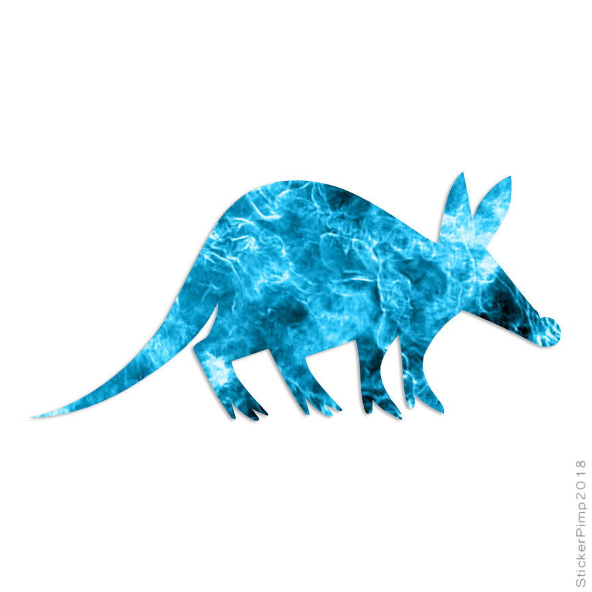 Aardvark, Vinyl Decal Sticker, 40 Patterns & 3 Sizes, #5