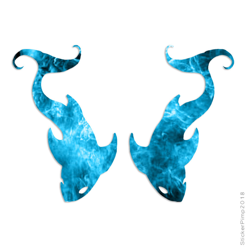Pair of Tribal Fish, Vinyl Decal Sticker, 40 Patterns & 3 Sizes, #501