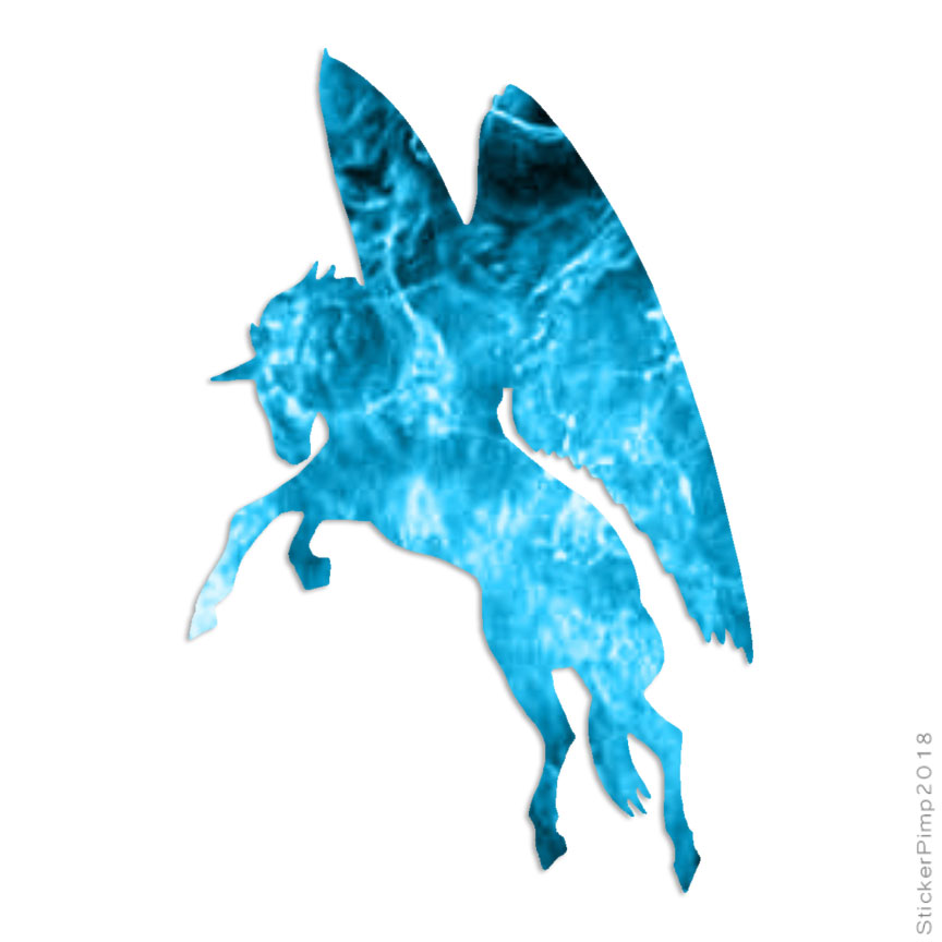 Flying Horse Pegasus, Vinyl Decal Sticker, 40 Patterns & 3 Sizes, #513