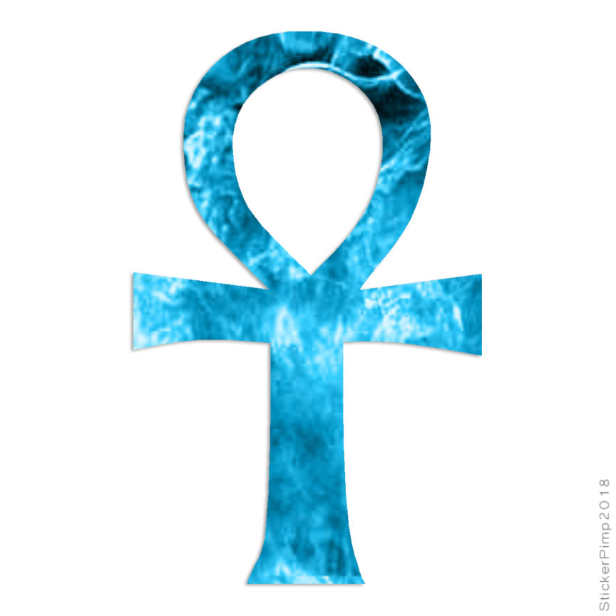 Ankh Key of Life, Vinyl Decal Sticker, 40 Patterns & 3 Sizes, #55